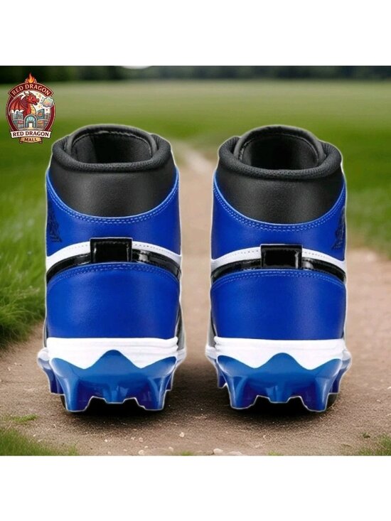 Nike Air Jordan 1 Mid TD Game Royal Black Football Cleats FJ6805-401 - Mens 10.5 main image 6